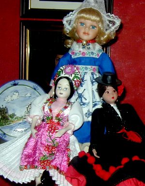 Dolls from Holland, Hungary & Spain